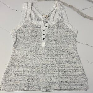 WE THE FREE White and Gray Tank Top